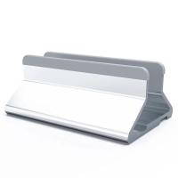 银色 铝合金笔记本电脑立式支架底座双卡位电脑铝合金桌面散热收纳支架