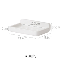 白色 家用壁挂式双层沥水肥皂盒香皂架卫生间免打孔吸盘简约创意置物架
