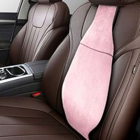 花点绒淡粉 汽车腰靠垫座椅靠背腰垫护腰开车神器车用腰部支撑车载充空气腰靠