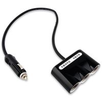 线长52cm(黑色) 适用于车载冰箱 车用点烟器一拖三车载充电器插座轿车冰箱大功率加热垫分插器货车