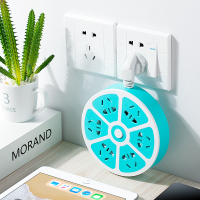 160无USB蓝色 无线 usb插座面板多孔插线板多功能插板带线插排创意办公接线板拖线板多用插头转换器电源延长线一米线排