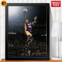 浅灰色 01 15*21厘米(可加支架,需备注) 支持来图定制 黑色实木相框[可定制图片] 科比装饰画nba球星海报湖人