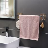 短款单杆[总长:42.7cm] 卫生间免打孔毛巾架浴室吸盘毛巾杆厕所毛巾挂架浴巾架毛巾置物架