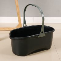 撞色磨砂黑_ 多功能塑料洗拖把桶长方形家用折叠拖地水桶储水用洗车拖布桶单桶