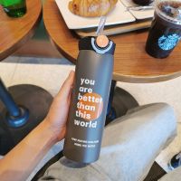 字母350ml 大容量保温杯户外便携水杯男不锈钢保温水壶女学生可爱高颜值杯子