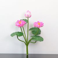 [7头小荷花]粉色_小毛病慎重 上品居仿真荷花莲花塑胶花塑料花束假花供佛花客厅佛堂装饰花摆件