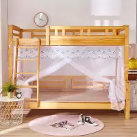 居家白[送挂钩+香包] 上宽90下铺宽100cm[下铺款] 子母床蚊帐上窄下宽1.5m下铺双层床1.2米实木梯柜床家用0