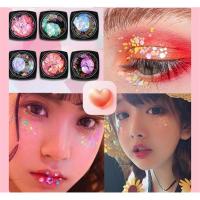 6色亮晶晶点缀眼影 送眼影棒 ins超火28色舞台妆眼影盘珠光哑光儿童演出影楼大盘彩妆眼影防水.