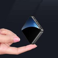 黑色[迷你小方块]无太阳能 10000毫安 太阳能充电宝20000毫安自带4线迷你大容量快充移动电源户外通用型