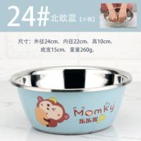 24cm北欧蓝[小猴] 小盆子洗私处内衣内裤宿舍学生脸盆儿童不锈钢盆洗屁股屁屁专用盆