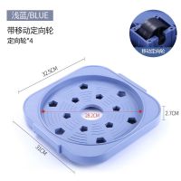 新款前后滑轮灰色(总高2.3cm) 煤气瓶移动托架液化瓶花盆托盘置物架燃气瓶底座支架煤气罐架垫高