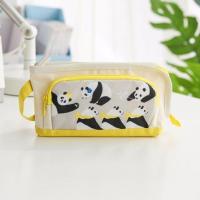 可爱熊猫 日本小熊猫笔袋卡通可爱简约男女通用大容量学生铅笔盒