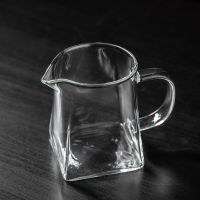 380ML天圆地方公道杯(无茶漏) 耐热玻璃茶壶304不锈钢过滤花茶煮泡茶壶耐高温加厚茶具套装家用