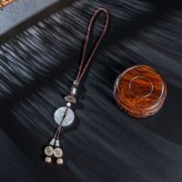 平安扣玉石挂件 汽车挂件车内饰品男士车创意翡翠玉石平安扣车载挂饰后视镜摆件女