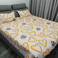 四季沐歌加棉 50*70配套枕套两个 四季床盖 加棉床单厚款