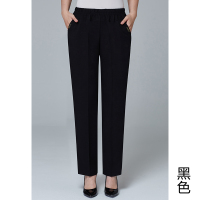黑色 XL 建议95-115斤 中老年高腰宽松大码女裤夏装薄款中年妇女妈妈棉麻裤子九分裤亚麻