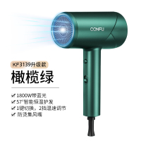 3139深绿色(蓝光)1600W 一年免费换新 康夫电吹风机家用负离子护发大功率小型便携速干吹风筒宿舍kf3139
