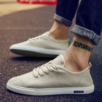 米色(收藏宝贝送袜子) 39 2021夏季板鞋男韩版潮流情侣小白鞋男士透气休闲鞋百搭白鞋男鞋子