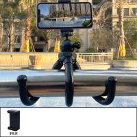 +手机夹 黑胶款八爪鱼(黑头黑圈) 八爪鱼三脚架 手机支架 八抓鱼三脚架手机夹蓝牙遥控器自拍补光灯