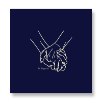 Be together -深蓝 18寸20张(40面)白页送2色金属笔+郁金香便签100枚+盐系贴纸+表情贴纸+字母模板