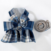 深海蓝 XS(3-5斤左右) 小野本野JK裙绳猫咪外出背心牵引绳遛猫绳子中小型犬宠物用品家用