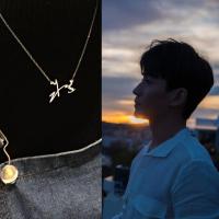 白金色 朱一龙同款签名项链 锁骨链欧舒丹我的真朋友写真海报饰品周边女