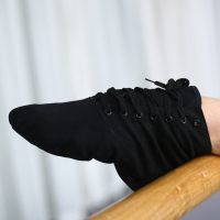 黑色 34 高帮爵士舞蹈鞋女软底练功鞋男民族舞鞋瑜伽鞋室内教师爵士靴防滑