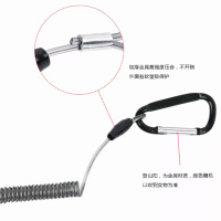 失手绳自动伸缩垂钓挂扣钢丝登山扣护竿钓鱼用失手绳路亚装备大全