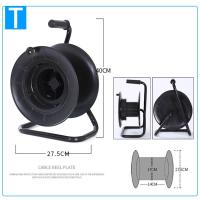 T黑加强防摔塑料[光盘] 移动电缆盘线盘绕线盘空盘卷线盘线缆盘拖线盘线轴电线盘收线器