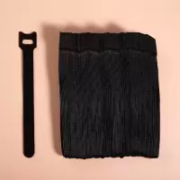 T型 黑色 50条 50条自粘魔术贴扎带 数据线捆绑带耳机线材理线带绕线器收纳带