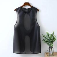 黑色透明防水(80CM) 半透明围裙女厨房家用防水防油渍无袖成人罩衣夏季干活上班工作服