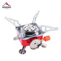 红色小方卡式炉 长罐气用 户外炉头便携防风炉头野炊炉子野外气 露营灶具便携式露营炉具