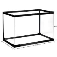 25*16*18 包边单缸 热弯透明长方形亚克力包边金鱼缸客厅家用桌面造景中小型龟鱼缸