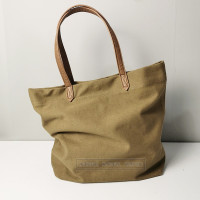 (PU肩带款) (升级版—有扣子内袋包边)大容量百搭帆布包简约单肩包大托特包