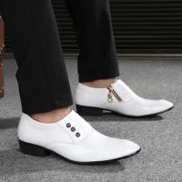 3317pu皮款白色 38 婚纱影楼韩版时尚发型师男鞋白色尖头皮鞋结婚皮鞋英伦男士休闲鞋