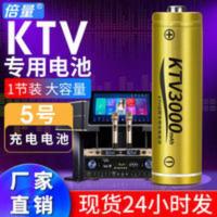 倍量5号可充电电池套装3000毫安1.2V电池充电器KTV话筒充电电池 5号可充电电池套装3000毫安1.2V电池充电器