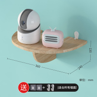 实木A1款36cm[可放摄像头,音响] 实木免打孔墙上机顶盒路由器置物架床头投影仪支架收纳隔板壁挂式