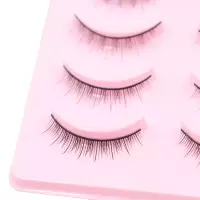 眼睫毛贴假睫毛女超自然短款 硬梗撑双眼皮 黑梗卷翘日系 R-1
