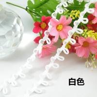 白色 3米(约225个扣) 后领扣子弹力扣袢衣服橡皮筋松紧绳衣领扣眼辅料纽扣旗袍松紧带扣