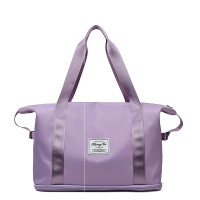 紫色[可扩展容量] 大 装衣服的袋子手提出门旅游好看的编织袋女包毕业打包袋待产收纳袋