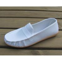 白色 39 夏季男士透气一脚蹬白色休闲鞋豆豆鞋白鞋子老北京护士布鞋懒人鞋