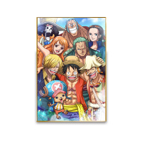 大合集 30*45 20mm金色铝合金框+镜面水晶 独立 海贼王挂画路飞海报索隆周边壁画卧室装饰画二次元床头背景墙装饰