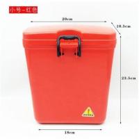 小号-红色[1个] 摩托车保险杠工具箱储物箱置物盒塑料收纳箱通用大容量储物箱