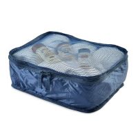 蓝色 单层S (26X20X10cm) 无印良品滑翔伞梭织布可折叠便携旅行用衣物收纳包多功能收纳袋