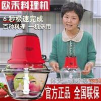 [2L玻璃杯体]送食谱 欧禾第三代料理机多功能家用绞肉机料里机厨房小型电动粉碎搅拌机