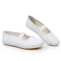 全白女款(包穿6个月) 35 小白鞋男夏季帆布鞋低帮体操鞋球鞋武术护士一脚蹬工作鞋白布鞋女