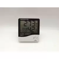HTC-1(经典款黑色) 电子数字干湿温度计室内高精度温湿度计家用台式温度表带闹钟