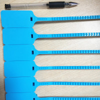 天蓝色 塑料物流封条防盗伪标签锁扣封签毒标大号一次性封海钓鱼标牌扎带