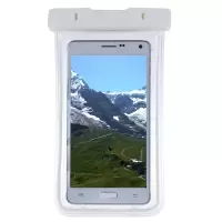 白色[6寸以下通用] 户外夜光漂流透明游泳手机袋 iPhone通用大屏pvc手机防水袋手机套