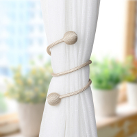 米色一个 现代简约窗帘绑带绑绳免打孔扎带束带随意造型窗帘绳子绑带窗帘扣